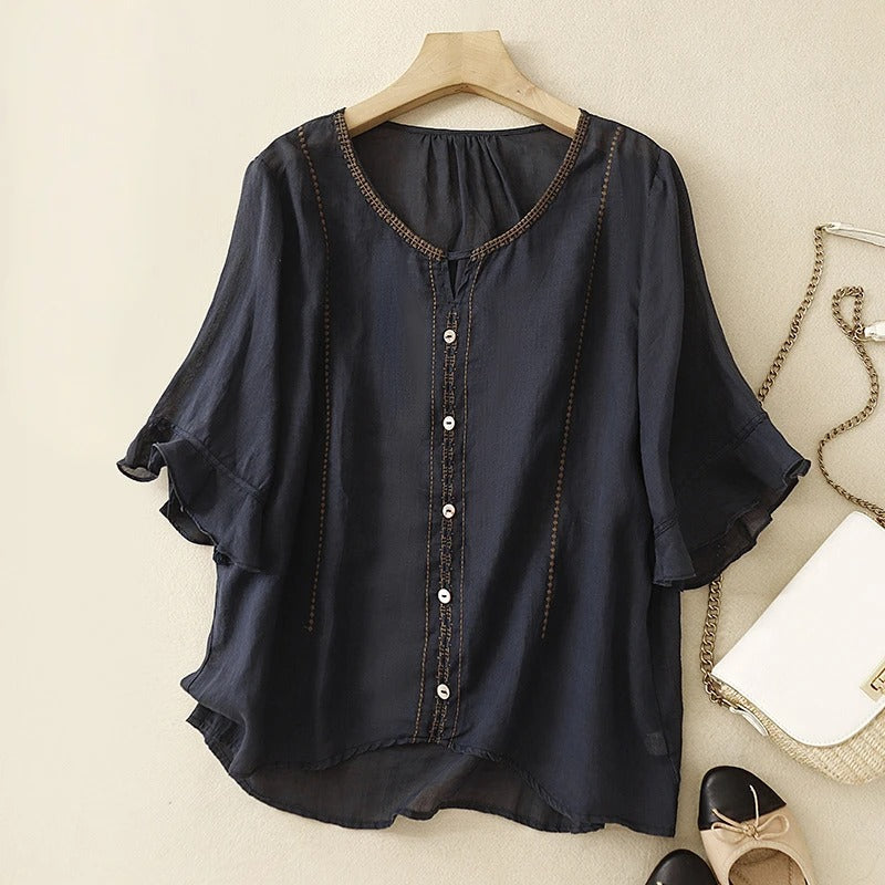 GIA LINEN BLOUSE