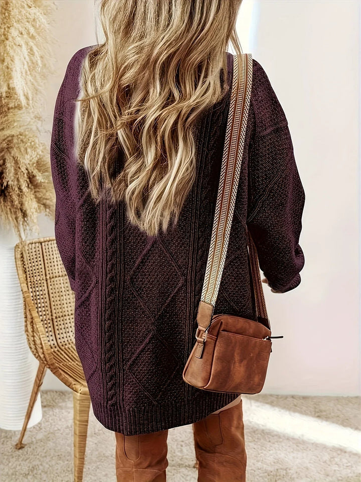 JUNO CABLE-KNIT JUMPER DRESS