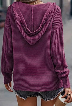 CAMILLE HOODED KNIT JUMPER