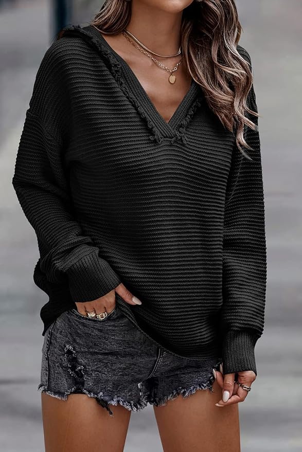 CAMILLE HOODED KNIT JUMPER