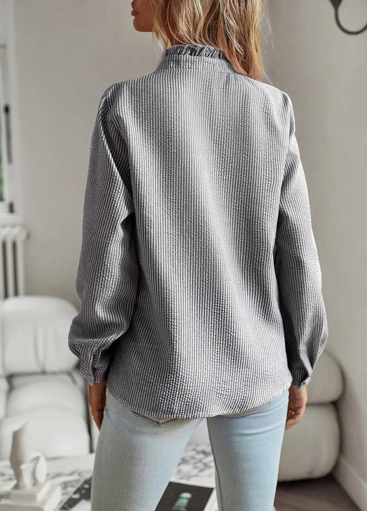 AURORA RUFFLE LONG SLEEVE SHIRT