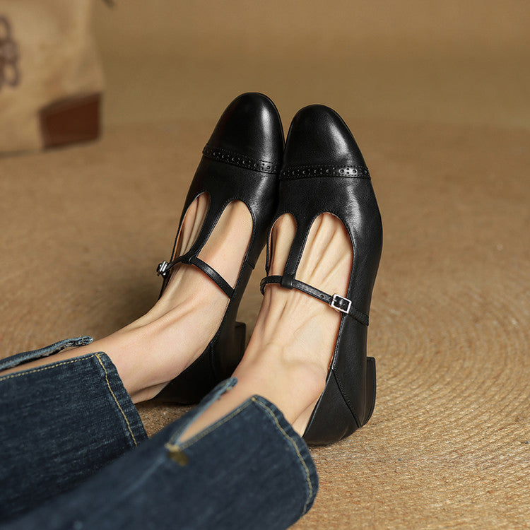GRENETH GENUINE LEATHER FLATS