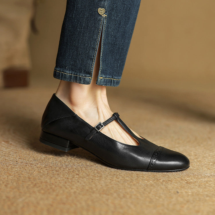 GRENETH GENUINE LEATHER FLATS
