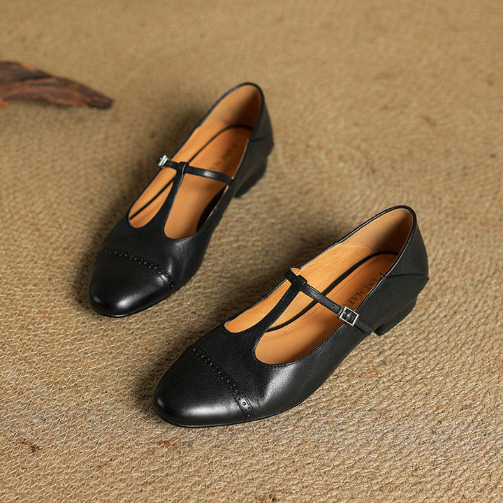 GRENETH GENUINE LEATHER FLATS