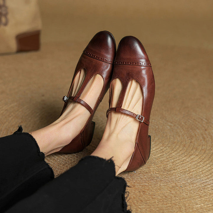 GRENETH GENUINE LEATHER FLATS