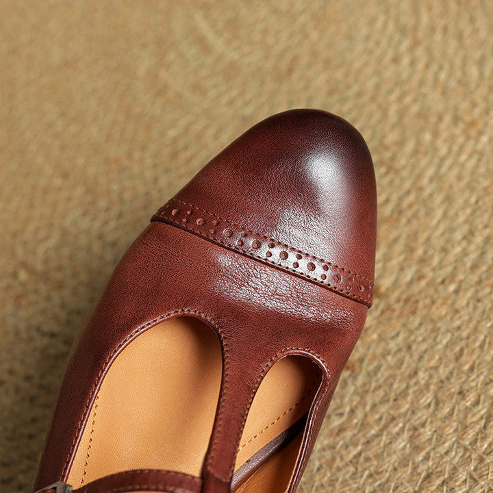 GRENETH GENUINE LEATHER FLATS