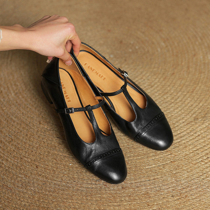 GRENETH GENUINE LEATHER FLATS