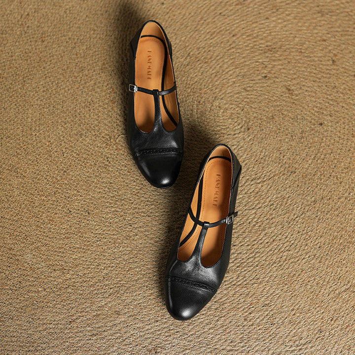 GRENETH GENUINE LEATHER FLATS