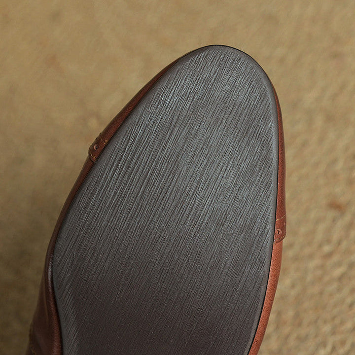 GRENETH GENUINE LEATHER FLATS