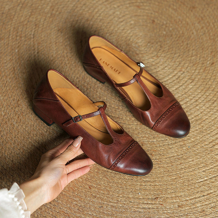 GRENETH GENUINE LEATHER FLATS