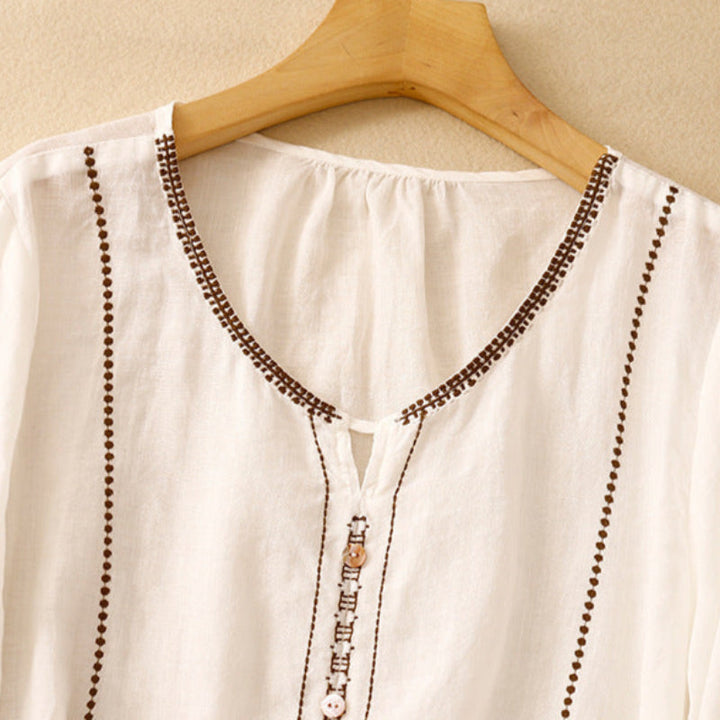 GIA LINEN BLOUSE