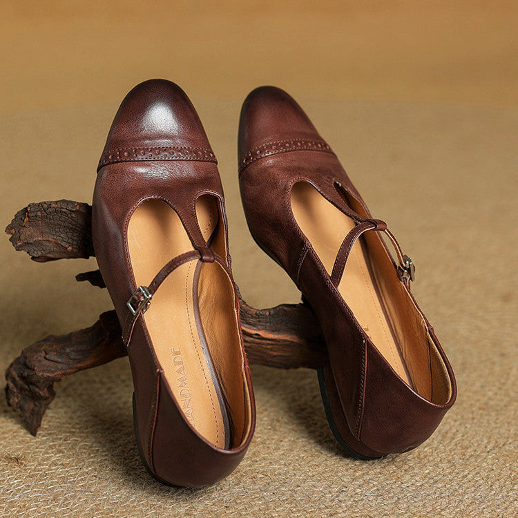 GRENETH GENUINE LEATHER FLATS