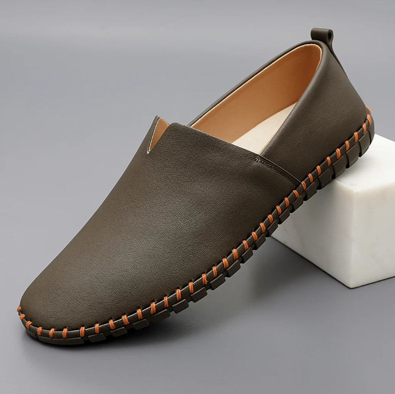 SEBASTIAN SLIP-ON LEATHER LOAFERS