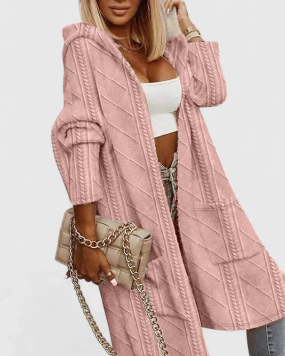 BELLA LONGLINE HOODED CARDIGAN