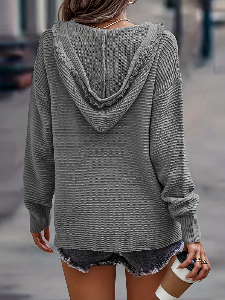 CAMILLE HOODED KNIT JUMPER